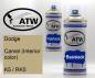 Preview: Dodge, Camel (Interior color), K5 / RK5: 400ml Sprühdose + 400ml Klarlack - Set, von ATW Autoteile West.